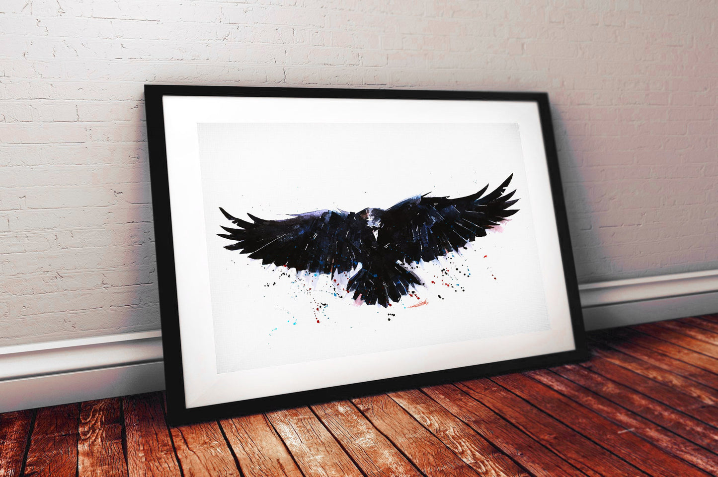 Raven Watercolour Art Print | Bird Lover Gift | Edswatercolours