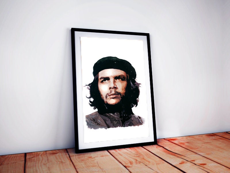 Che Guevara  Print Watercolour.Che Guevara art,Che Guevara print,Che Guevara watercolour,Che Guevara,Che Guevara painting