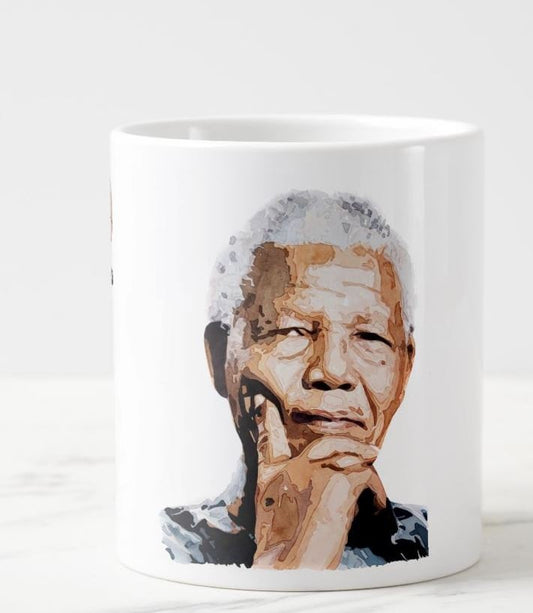 Nelson Mandela Ceramic Mug 15oz | Edswatercolours