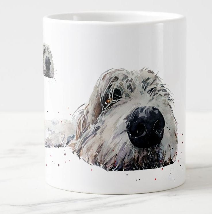 Irish Wolfhound Version IV Ceramic Mug 15oz | Dog Lover Gift | Edswatercolours