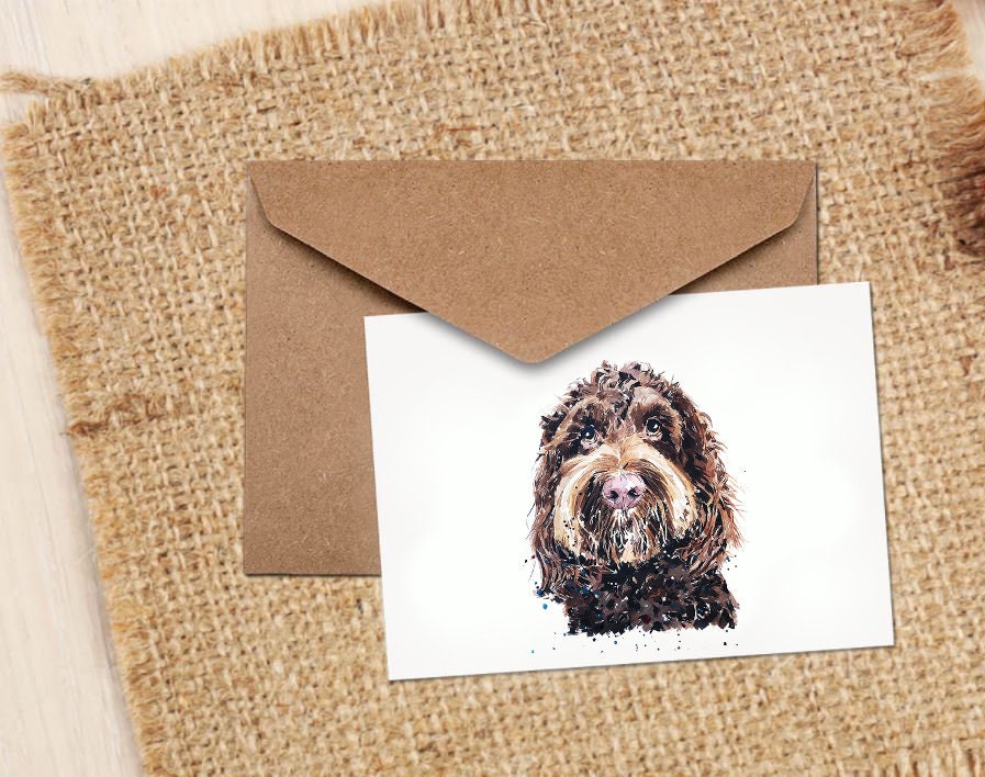 Cockapoo Greeting Card | Dog Lover Gift | Edswatercolours