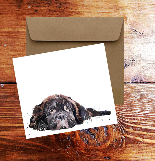 Newfoundland Dog Greeting Card | Dog Lover Gift | Edswatercolours