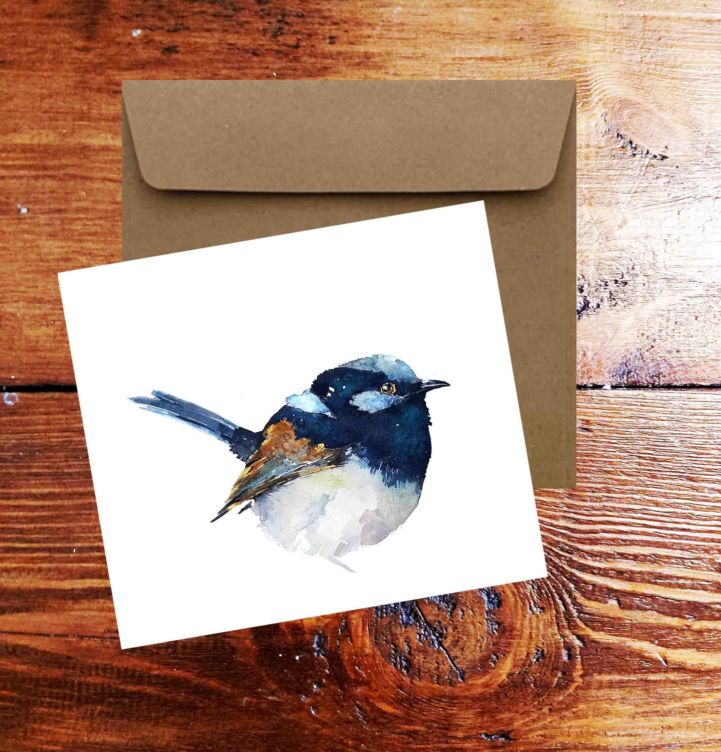 Fairy Wren Greeting Card | Wildlife Gift | Edswatercolours