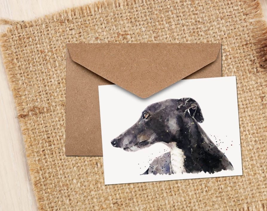 Sighthound Greeting Card | Dog Lover Gift | Edswatercolours
