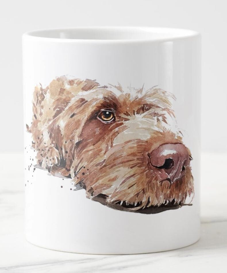 Wirehaired Vizsla Version II Ceramic Mug 15oz | Dog Lover Gift | Edswatercolours