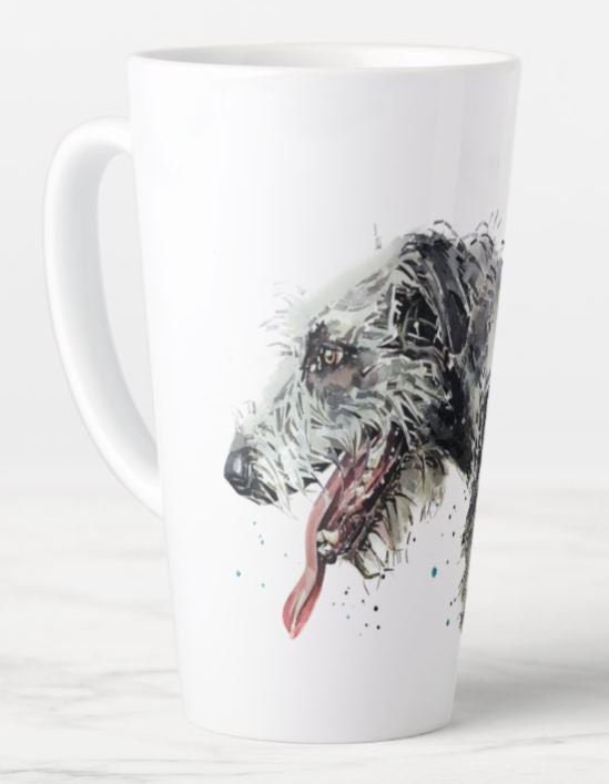 Irish Wolfhound Version II Latte Mug 17oz | Dog Lover Gift | Edswatercolours