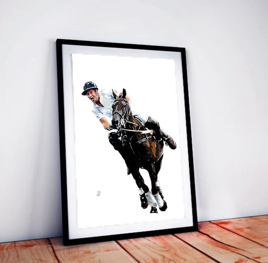 Polo Player | Original Watercolour | Horse Lover Gift | Edswatercolours