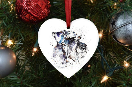 Schnauzer Christmas Ornament | Dog Lover Gift | Edswatercolours