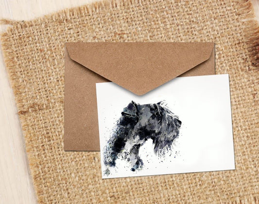 Kerry Blue Terrier II Greeting Card | Dog Lover Gift | Edswatercolours