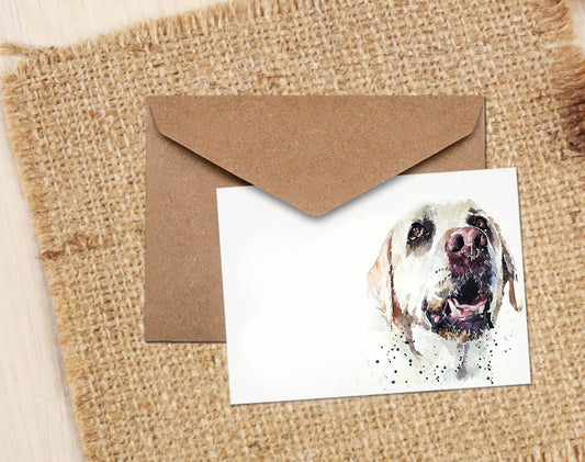 Yellow Labrador Greeting Card | Dog Lover Gift | Edswatercolours