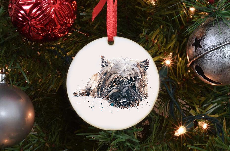 Cairn Terrier Christmas Ornament | Dog Lover Gift | Edswatercolours