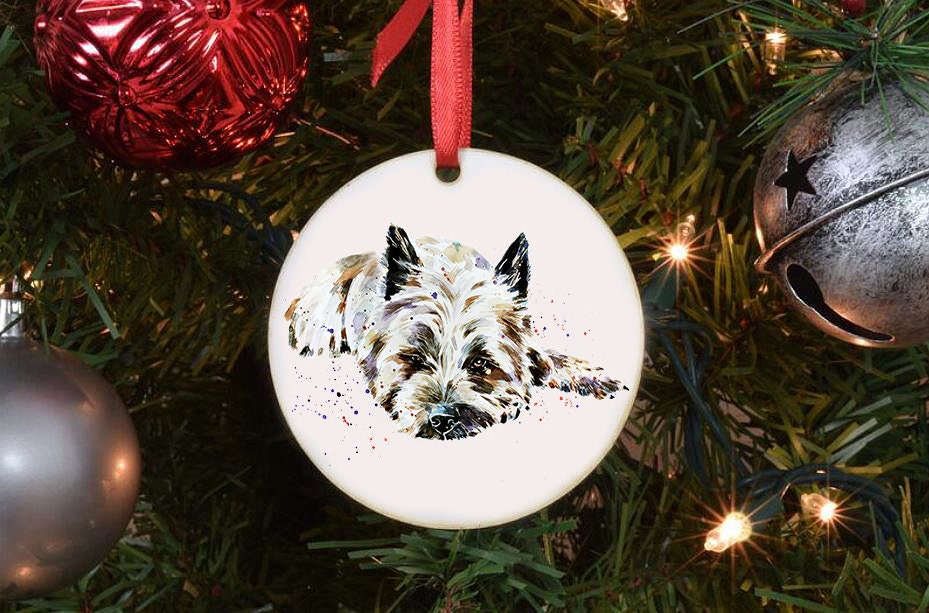 Cairn Terrier III Christmas Ornament | Dog Lover Gift | Edswatercolours