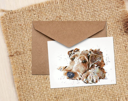 Irish Terrier IV Greeting Card | Dog Lover Gift | Edswatercolours