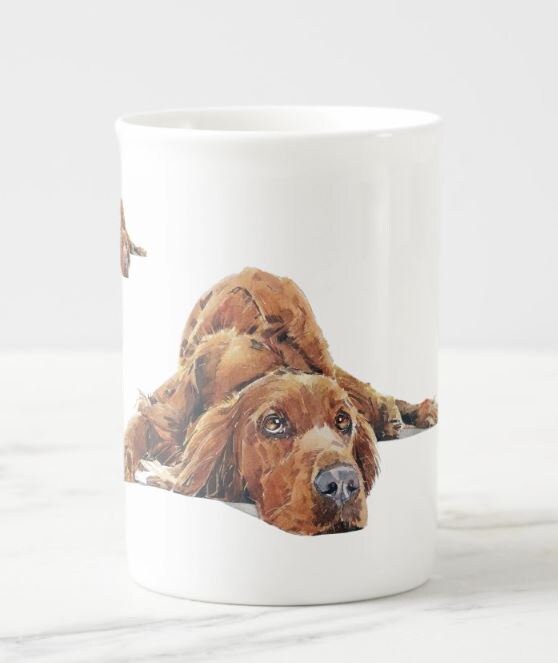Red Setter Windsor Fine Bone China Mug 10oz | Dog Lover Gift | Edswatercolours