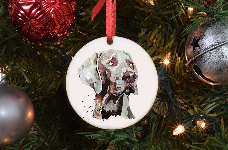 Weimaraner The Boss Christmas Ornament | Dog Lover Gift | Edswatercolours