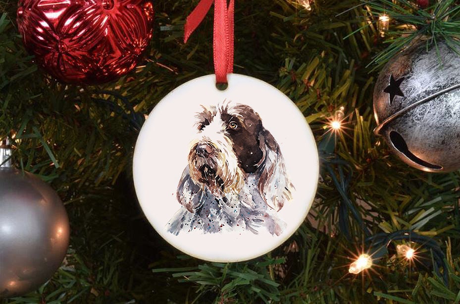Spinone Italiano III Christmas Ornament | Dog Lover Gift | Edswatercolours
