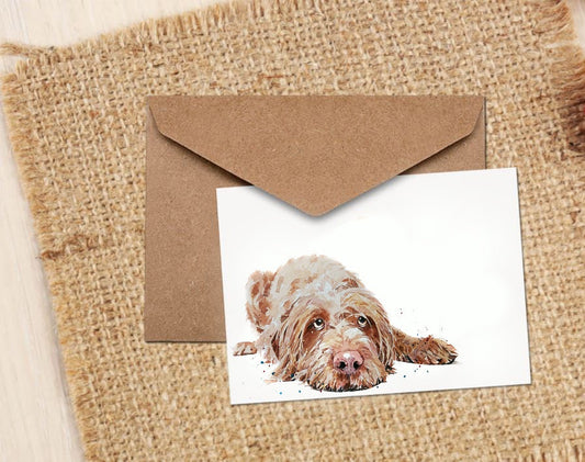Wirehaired Vizsla Greeting Card | Dog Lover Gift | Edswatercolours