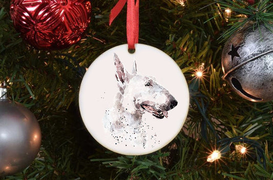 Bull Terrier IV Christmas Ornament | Dog Lover Gift | Edswatercolours