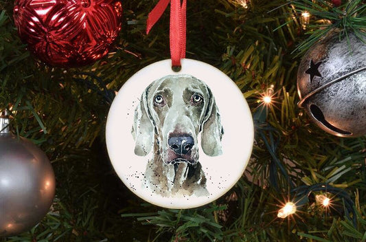 Weimaraner Christmas Ornament | Dog Lover Gift | Edswatercolours
