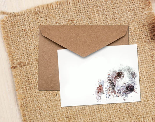 Bedlington Terrier II Greeting Card | Dog Lover Gift | Edswatercolours