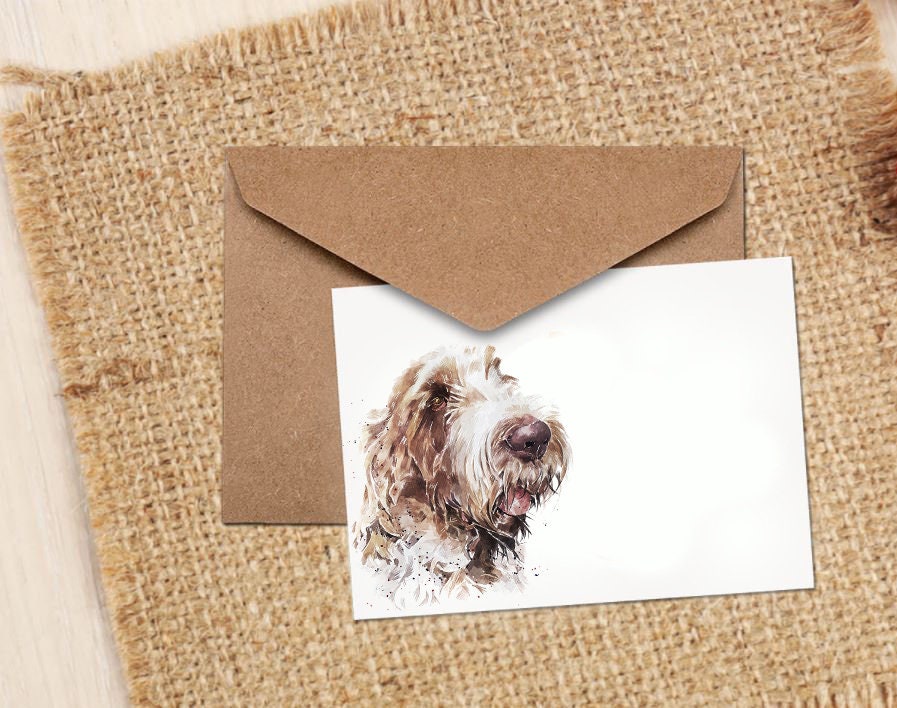 Spinone Italiano Greeting Card | Dog Lover Gift | Edswatercolours