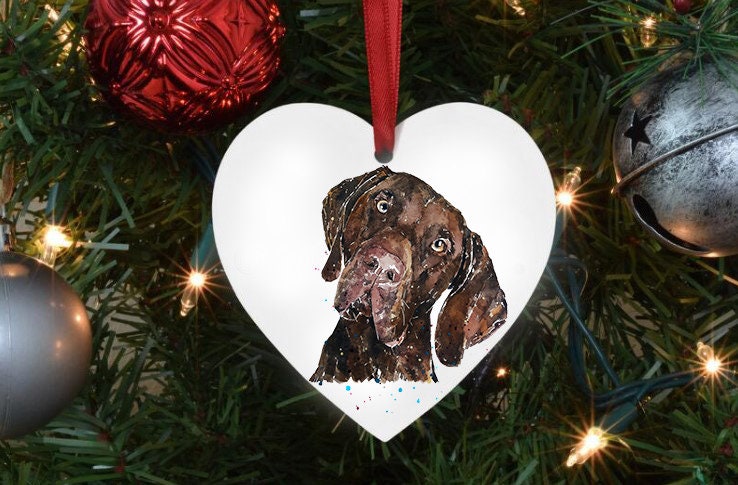 German Shorthaired Pointer Christmas Ornament | Dog Lover Gift | Edswatercolours