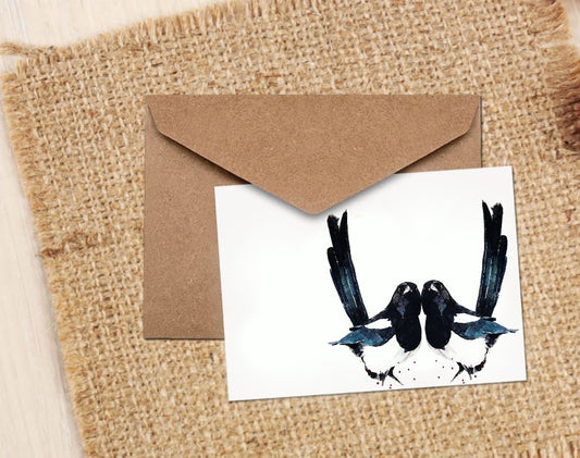 Unbreakable Bond Magpies Greeting Card | Wildlife Gift | Edswatercolours