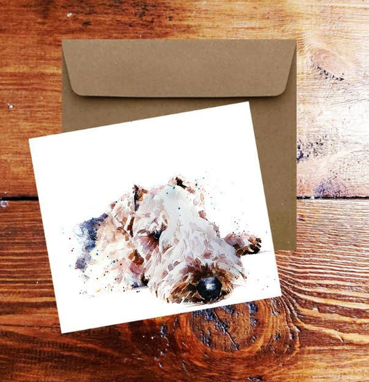 Lakeland Terrier Greeting Card | Dog Lover Gift | Edswatercolours