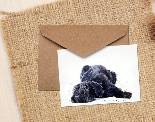 Schnauzer Greeting Card | Dog Lover Gift | Edswatercolours