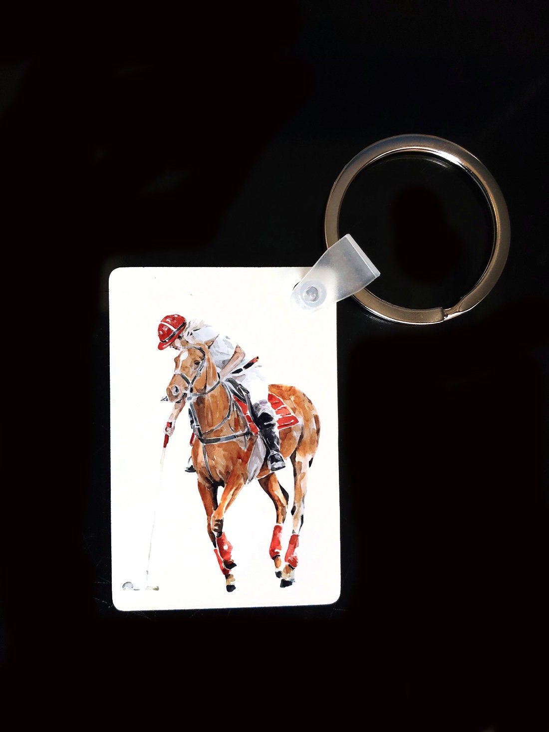 Polo Player Keyring | Horse Lover Gift | Multiple Designs | EdsWatercolours