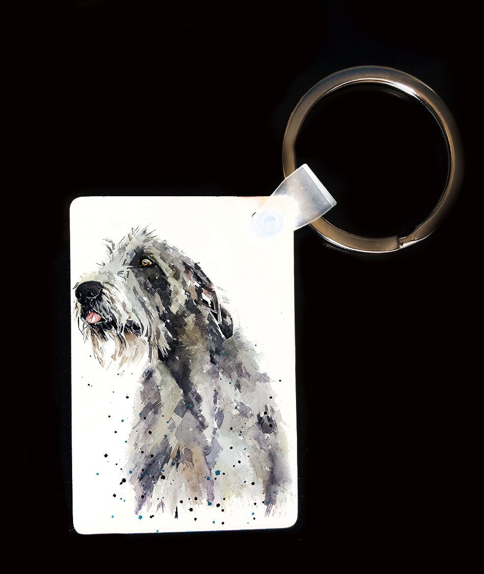 Irish Wolfhound Keyring | Dog Gift | Multiple Designs | EdsWatercolours