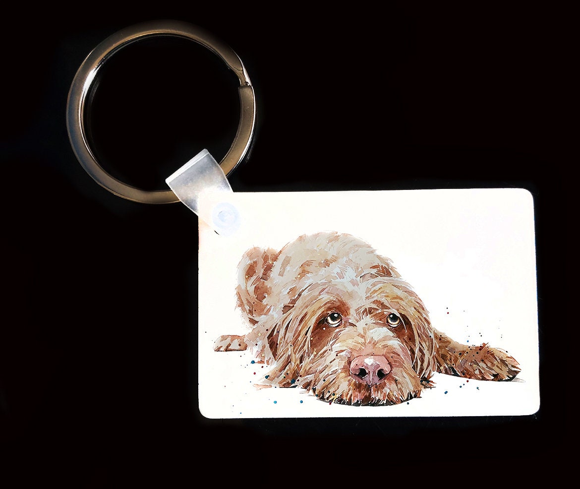Wirehaired Vizsla Keyring | Dog Gift | Multiple Designs | EdsWatercolours