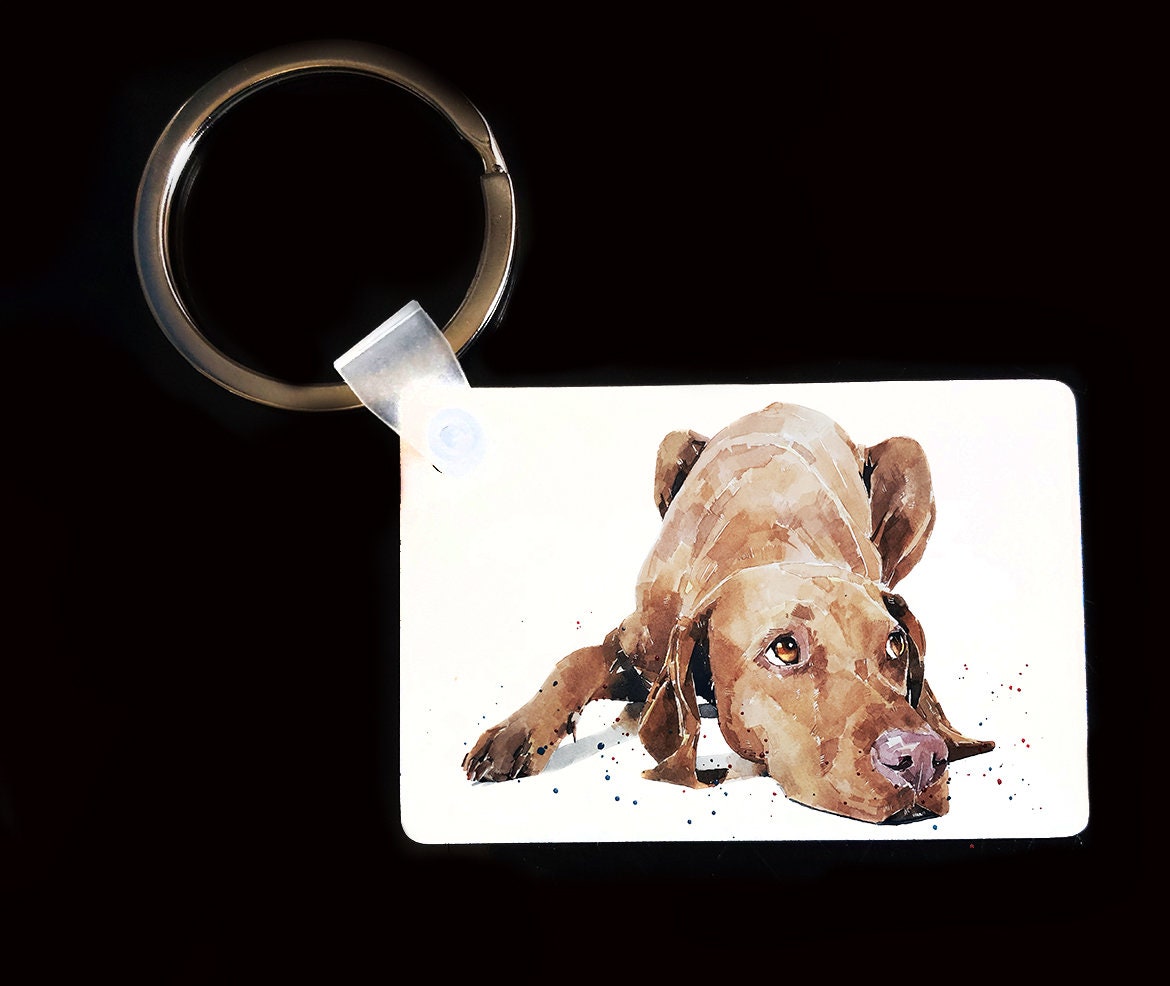 Hungarian Vizsla Keyring | Dog Gift | Multiple Designs | EdsWatercolours