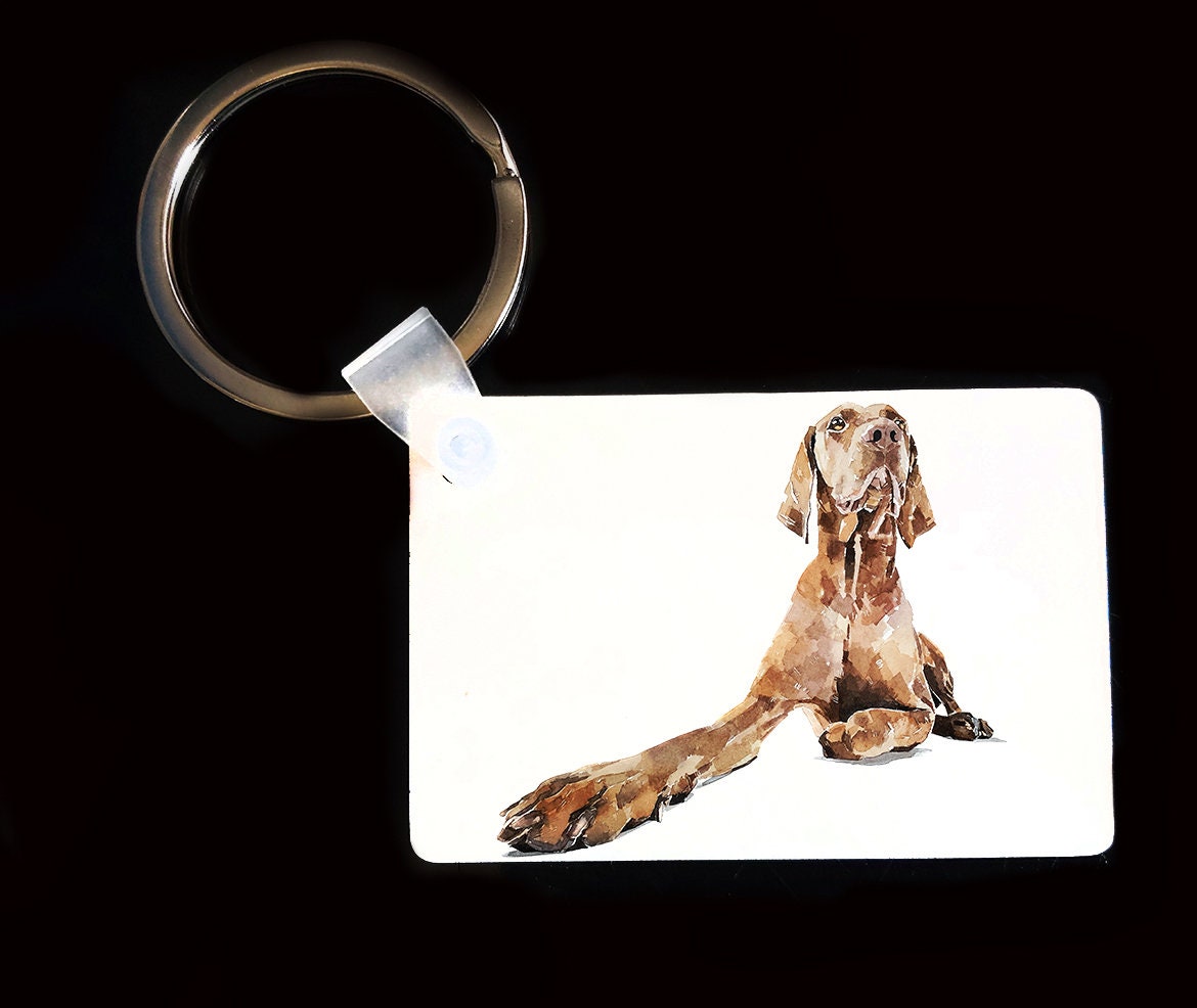Hungarian Vizsla Keyring | Dog Gift | Multiple Designs | EdsWatercolours