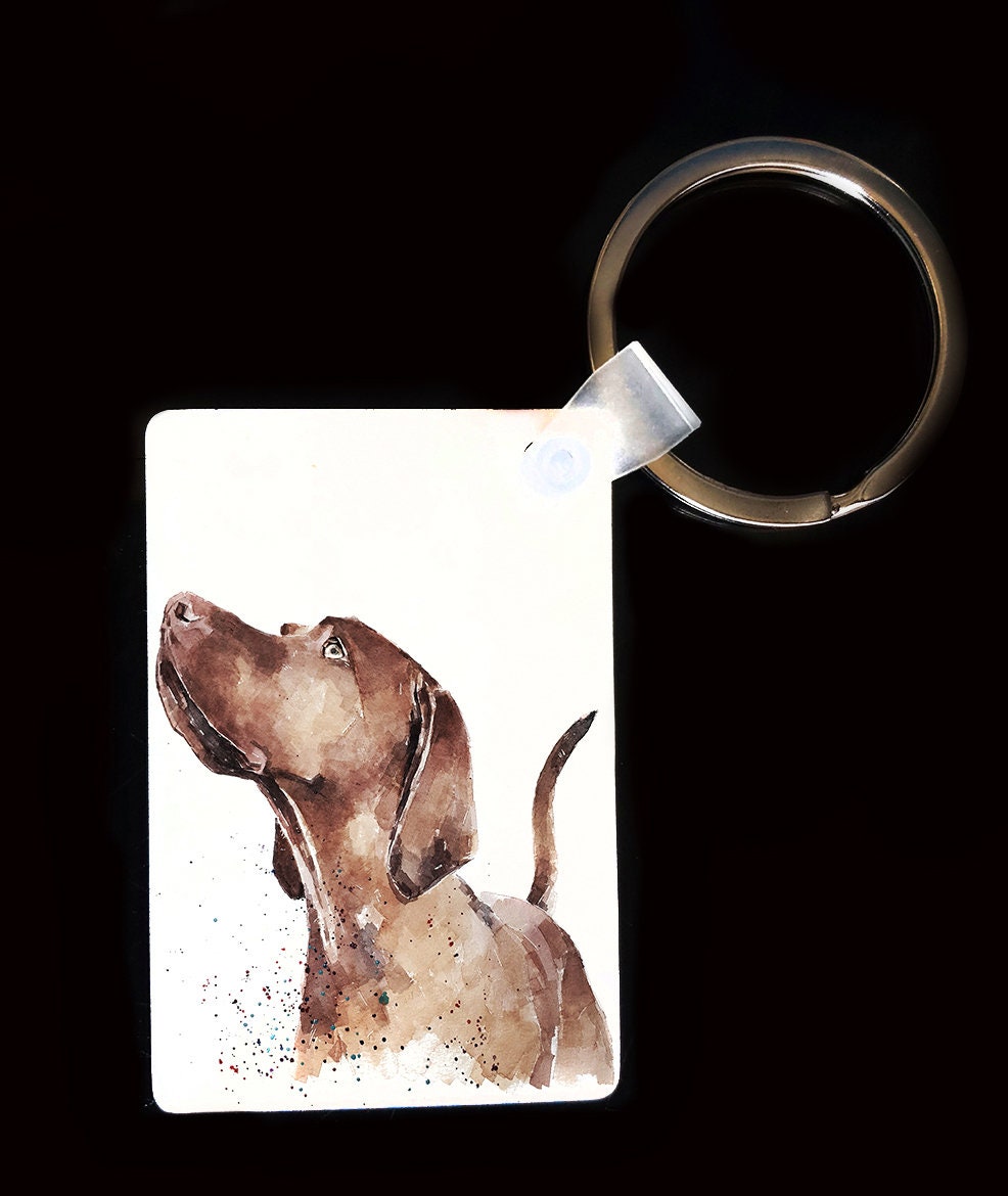 Hungarian Vizsla Keyring | Dog Gift | Multiple Designs | EdsWatercolours