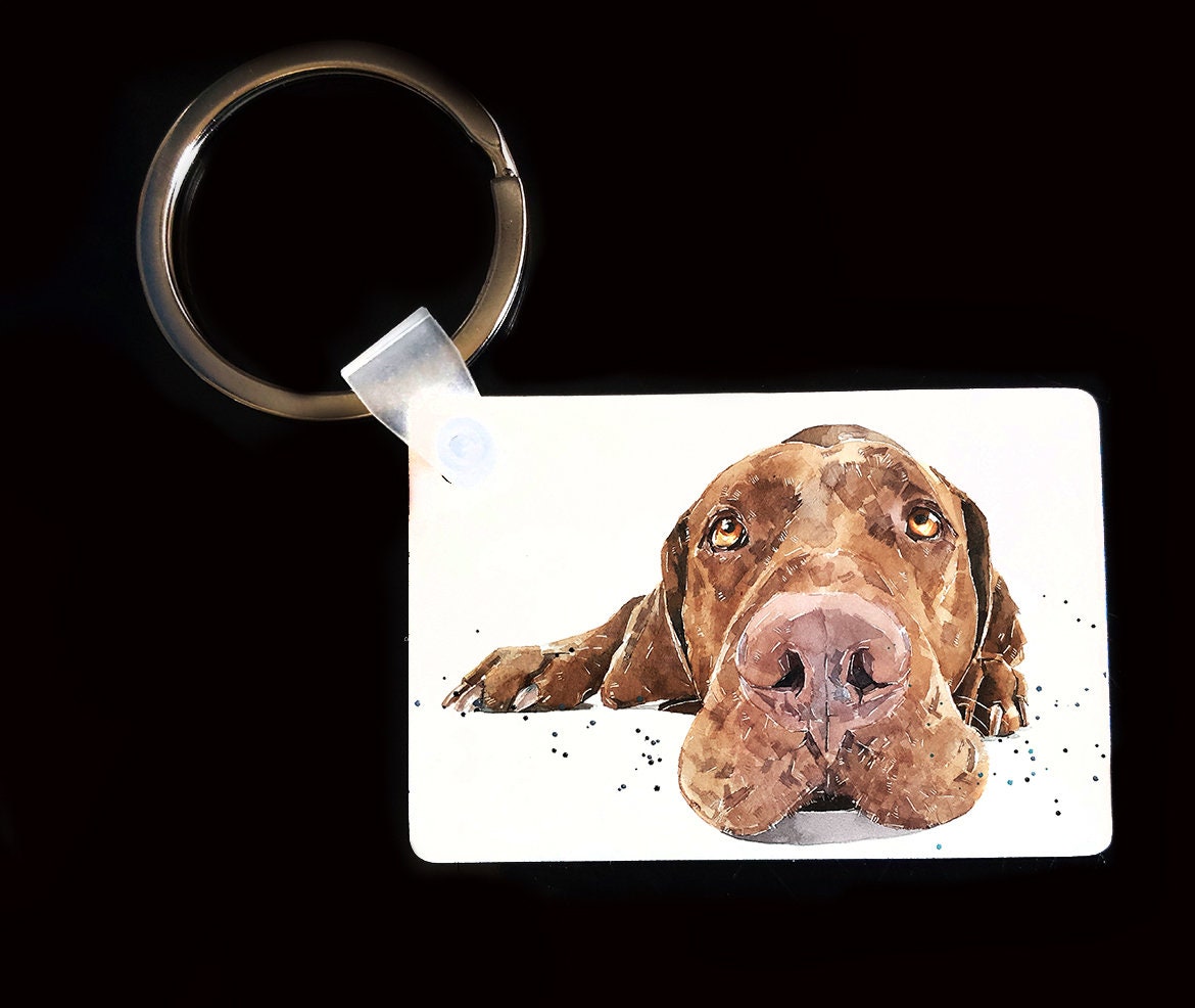Hungarian Vizsla Keyring | Dog Gift | Multiple Designs | EdsWatercolours