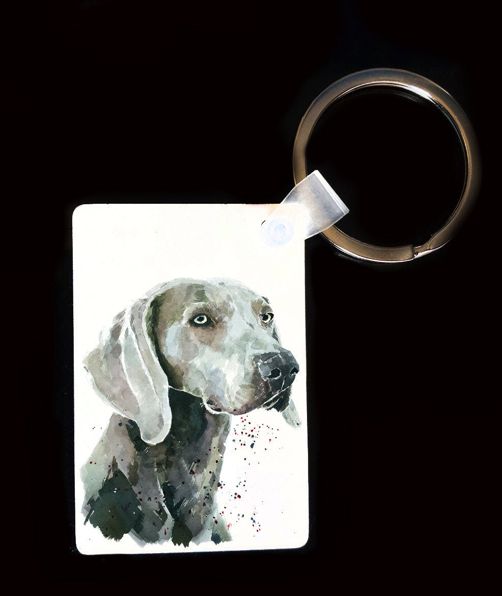 Weimaraner Keyring | Dog Gift | Multiple Designs | EdsWatercolours