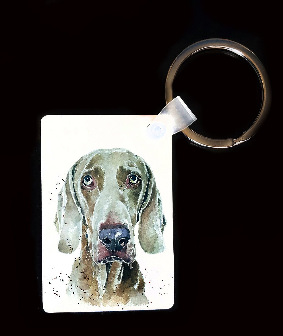 Weimaraner Keyring | Dog Gift | Multiple Designs | EdsWatercolours