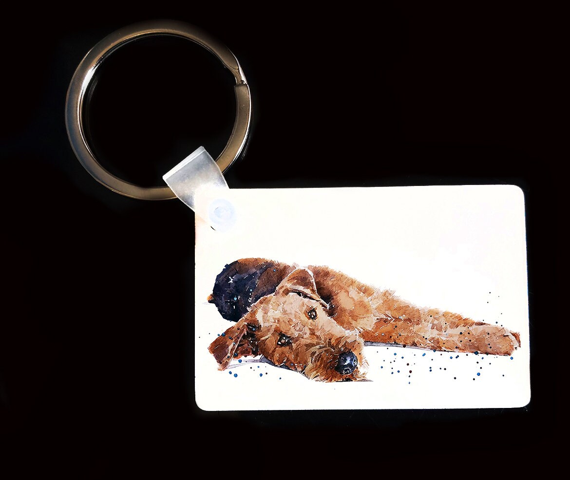 Airedale Terrier Keyring | Dog Gift | Multiple Designs | EdsWatercolours