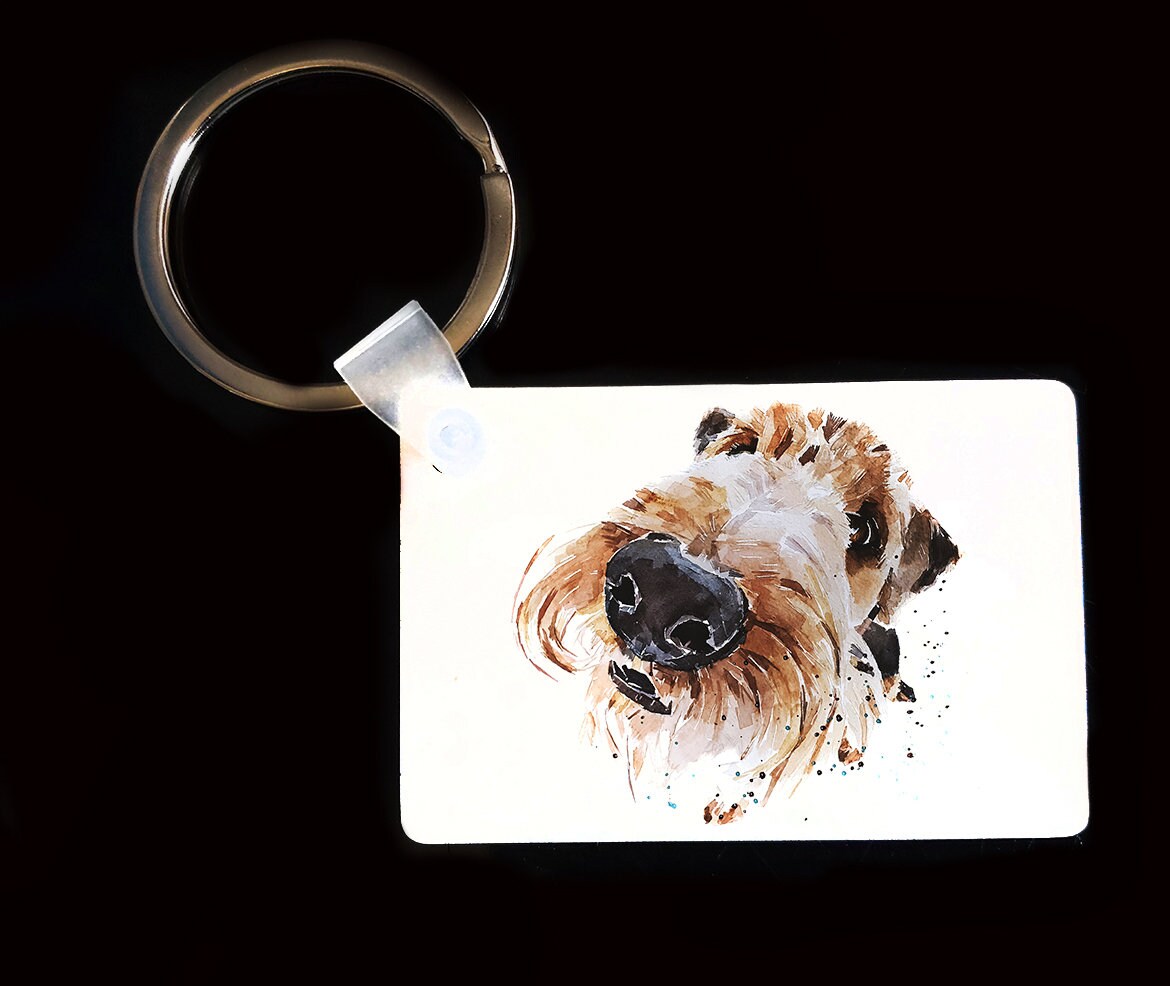Airedale Terrier Keyring | Dog Gift | Multiple Designs | EdsWatercolours