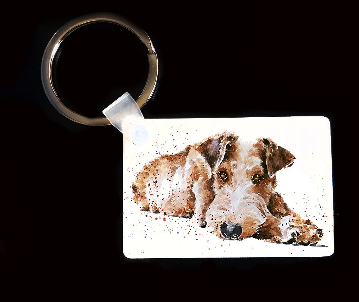 Irish Terrier Keyring | Dog Gift | Multiple Designs | EdsWatercolours