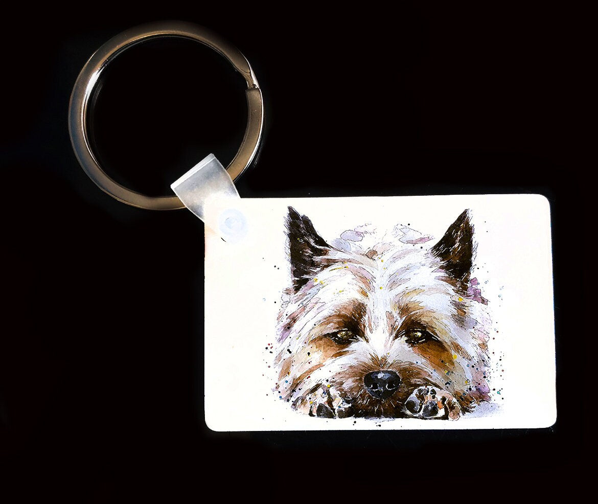 Cairn Terrier Keyring | Dog Gift | Multiple Designs | EdsWatercolours