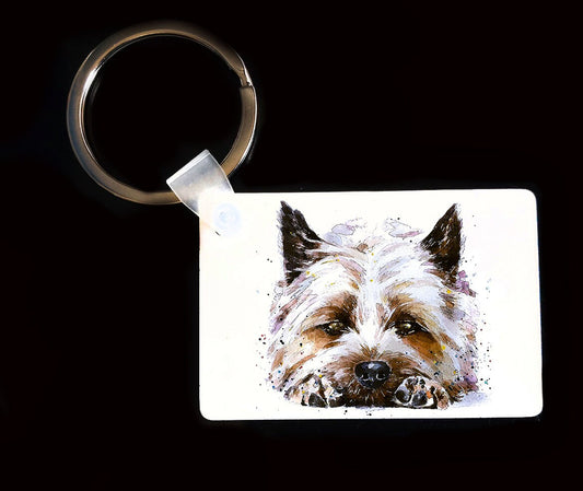 Cairn Terrier Keyring | Dog Gift | Multiple Designs | EdsWatercolours