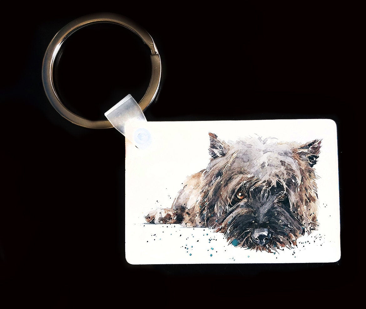 Cairn Terrier Keyring | Dog Gift | Multiple Designs | EdsWatercolours