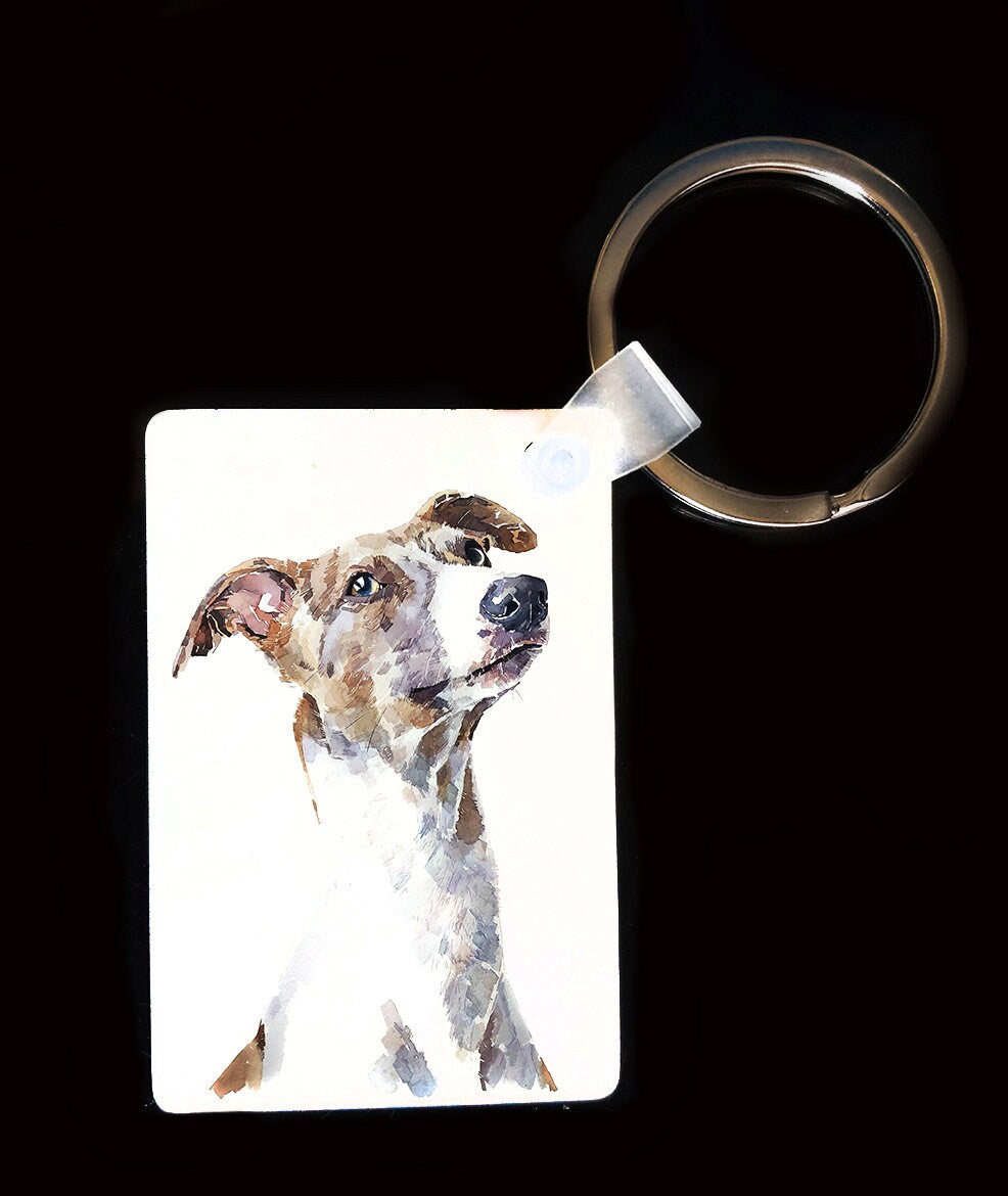 Sighthound Keyring | Whippet Dog Gift | Multiple Designs | EdsWatercolours