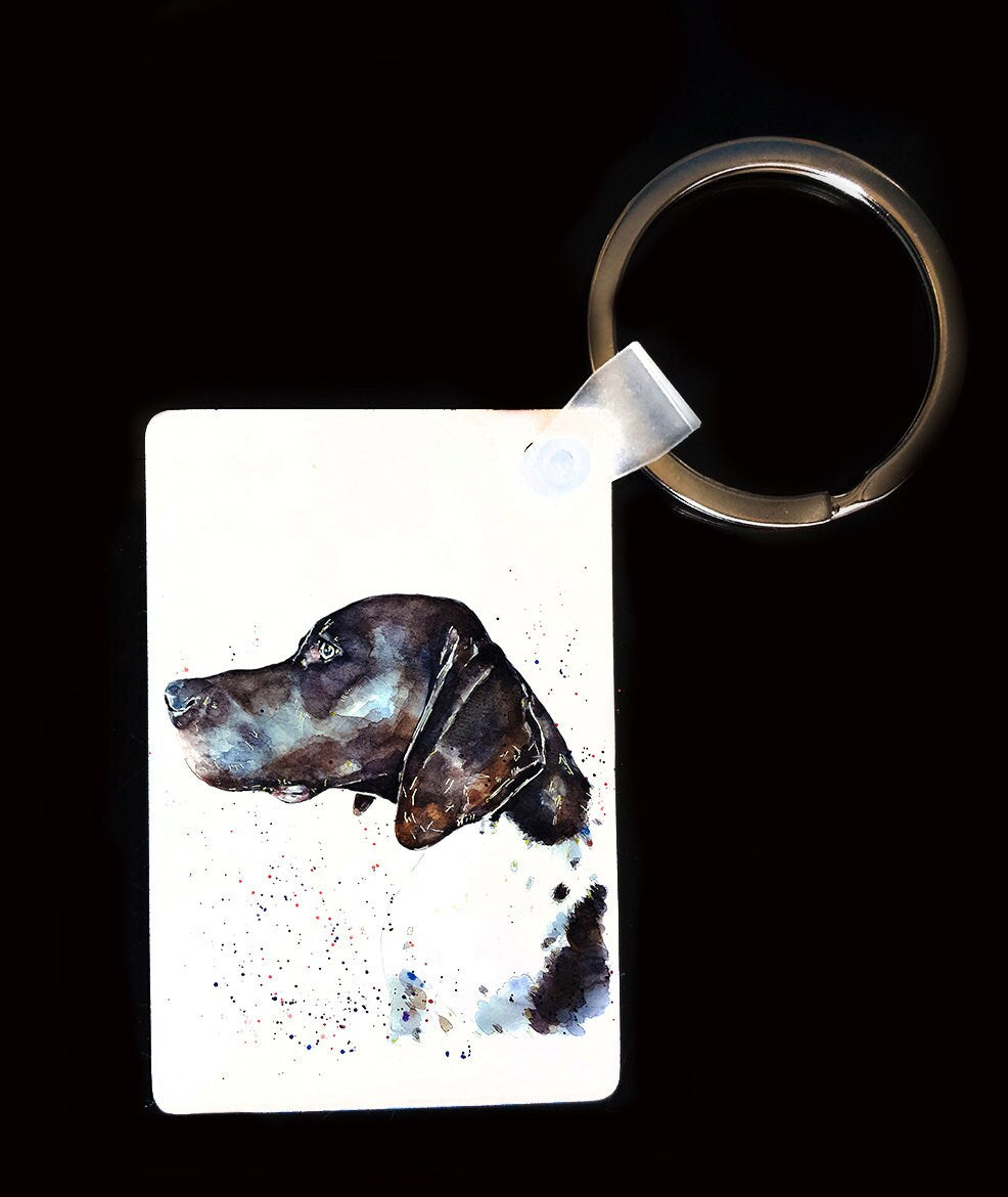 German Shorthaired Pointer Keyring | Dog Gift | Multiple Designs | EdsWatercolours