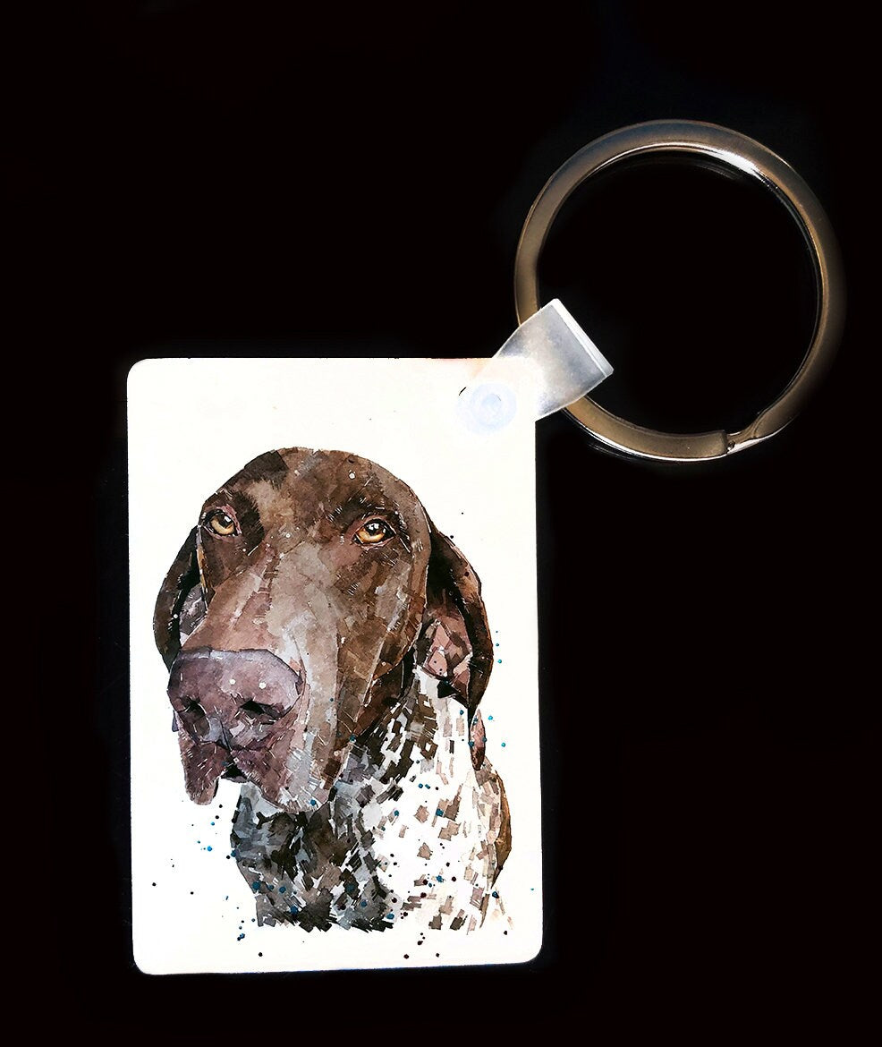 German Shorthaired Pointer Keyring | Dog Gift | Multiple Designs | EdsWatercolours