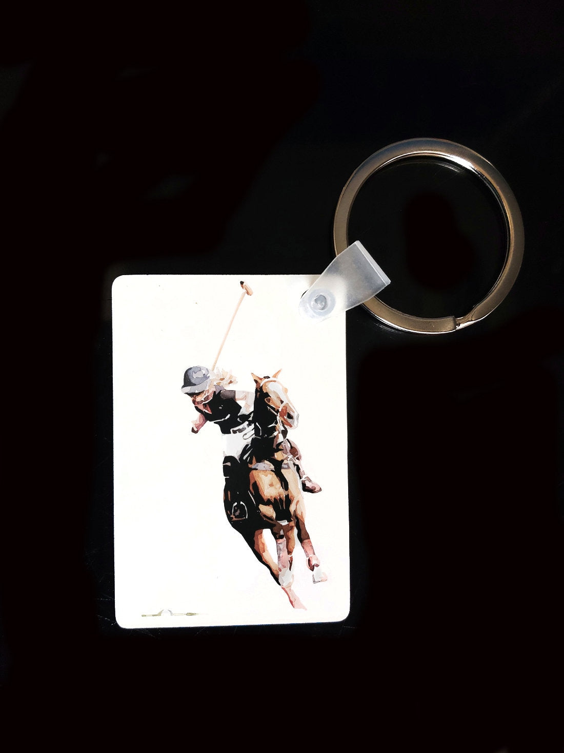 Polo Player Keyring | Horse Lover Gift | Multiple Designs | EdsWatercolours