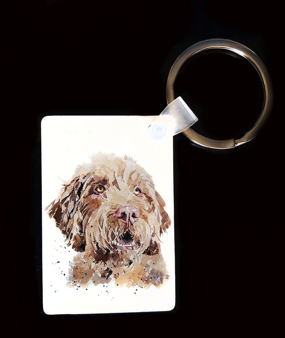 Wirehaired Vizsla Keyring | Dog Gift | Multiple Designs | EdsWatercolours