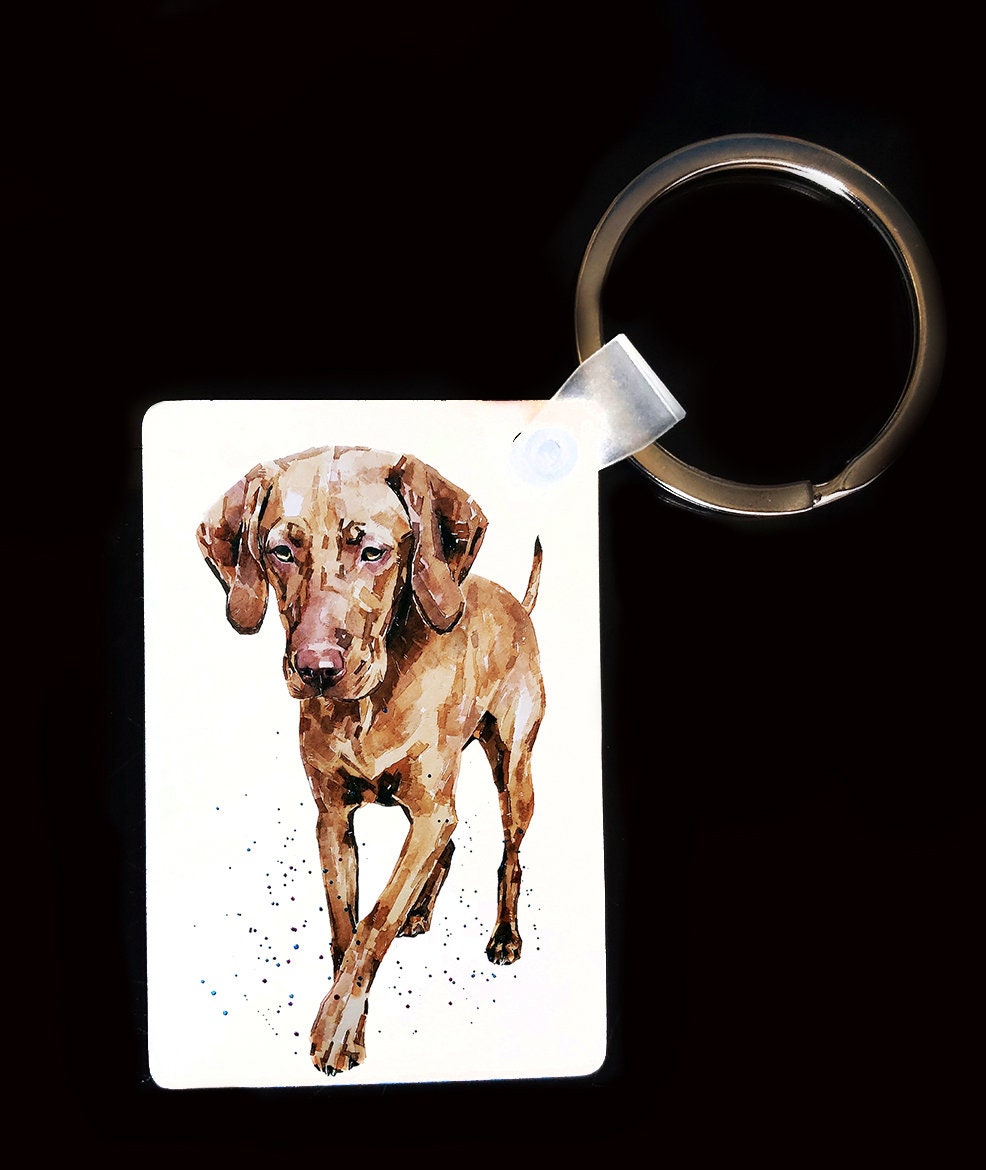 Hungarian Vizsla Keyring | Dog Gift | Multiple Designs | EdsWatercolours